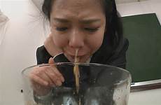 puke vomit throat japanese eating girl extreme puking ecstasy asian fetish bowl shit