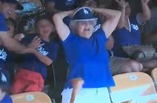 granny game sassy flashes dodgers via twitter espn