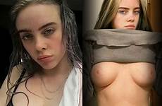 billie eilish nude boobs big shows off her hair blonde boob