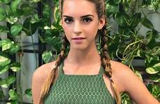 teen sexy pigtail braids emily feld girls cute shorts top