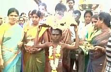 karnataka paraded drought villagers beating chanting idol viral ani