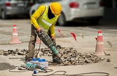drilling road worker concrete man jackhammer driveway dig machine heavy repairing construction does take long hammer hammers demo duty surface