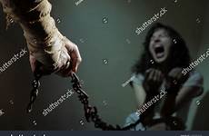 chained slave woman evil man prisoner stock shutterstock search