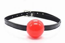 mouth bdsm ball gag games adult stuffed fixation oral slave silicone couples solid leather sex