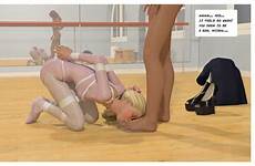 ballerina enslaved lesbian bdsm foot slave sexy perfect blonde 3d comics comic