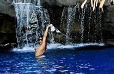 topless rihanna hawaii skinny dipping waterfall wild bikini dip young under vacation racy bares canada her peeing fun hawaiian while