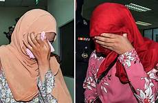 sex women malaysian malaysia two lesbian muslim public caned malay sexy court times shariah sharia law attempting caning canes were