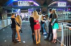 saturday drunk night party manchester revellers christmas after clubs group nightclub outside friday city continues hundreds spill chaos ark each
