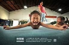 chinese china kids children training gymnastics young doing torture sports their gymnasts girl girls kid sweat tears boys ye gymnast