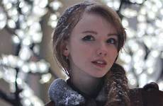 olesya kharitonova beauty women beautiful redhead snowy wallpaper continuum eyes blue teens model imgur prettygirls female russian comments girl girls