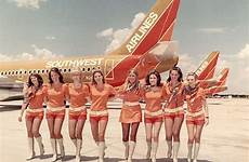 flight southwest attendants airline sexy 1970s pacific boots hotpants early stewardess vintage hostesses