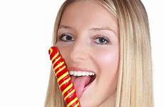 licking girl lolipop lolly stock glamour