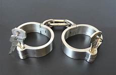 steel handcuffs stainless cuffs collar bondage bdsm locking sex neck hand wrist women restraints heavy slave oval restraint fetish type