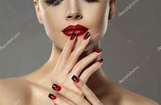 model red stock fashion female manicure french girl make face makeup beautiful hand wallpapers nails luxury sofia wallpaper beauty lips