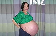 pregnant octuplets bump birth mum mirror before giant eight