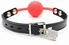 gag ball mouth silicone bondage red sex lock open harness lockable comfort toys restraints pu adult leather please exciting diameter