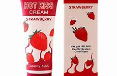 sex cream anal edible strawberry lubricant lube body oral kiss hot vaginal 50ml lubricants flavor fruit oil painted pcs excite
