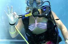 scuba diving girl girls mask snorkel underwater diver flic kr bikini wetsuit