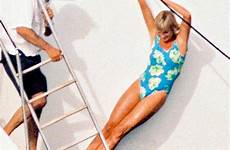 diana princess sexy swimsuits lady spencer board royal queen wales beach princes prince fashion made dailymail bikinis birthday her young