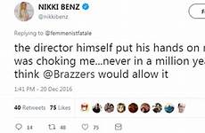 benz brazzers nikki sues nomar tony star sexual assault studio ramon director attended pictured avn separately carpet vegas las having