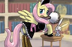 fluttershy maid mlp magic johnjoseco equestria ponies allmystery