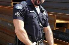 cops bulge cop men uniform hot police bulges hairy pants man bearded homens bear selfie military crotch bald officer showing