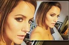 nipple instagram caroline flack selfie oops topless accidentally mirror her accidental slip flashes flashed celebrity braless celeb goes snap cropped