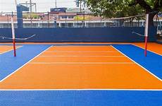 volleyball court floor modular tiles system equipment