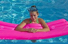 raft girl stock pool swimming pink teen teenage surface preview dreamstime