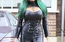 catsuit wright jessica tight skin outside her essex leather boots sexy thigh jess high halloween towie looking queen spook