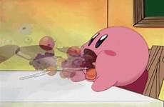 eating gif animated kirby cute gifs anime kawaii nintendo giphy cartoon eat too food character tumblr fast