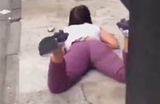 woman caught twerking her ground social disturbing passers asked stumbled upon doing scenes she young group daily