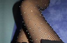 stockings pantyhose fishnet rhinestone diamond femme collant sparkle waist tight sexy hot high women