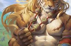 e621 anthro tabaxi pang sdorica warriors character monk biceps feline cats bastet
