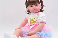 dolls large baby reborn alive real size doll npk silicone 61cm bebe soft cute