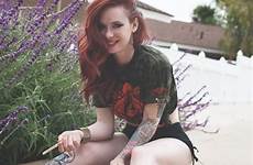 skater redhead tattoed freckles inked