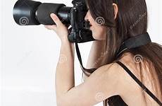photographer female young camera stock professional photography