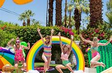 party pool birthday kids swimming parties rainbow happy summer theme themes decoration decorations girls balloons adults tropical article board choose