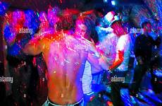 gay dancing men floor dance nightclub inside france paris stock alamy crowded insolite bar young people