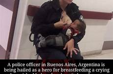breastfeeds police officer baby argentina breastfeeding malnourished mycrazyemail argentine received promotion hospital showing friday after her saved