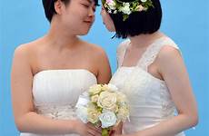lesbian japanese maid japan couple couples tokyo wedding gay kiss asian videos afp sexy transgender