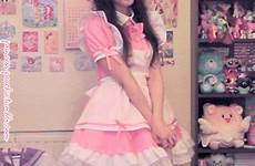 maid sissy crossdresser peachie outfit japoneses girly kei harajuku