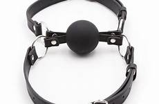 ball gag mouth double silicone bondage strap gags toy time leather straps erotic hot person flirting restraint solid couple dhgate