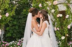 lesbian wedding kiss lgbt couples two lesbians dresses bride cute women weddings dress pretty just goals hot dream tumblr alanna