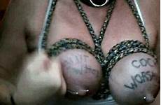 tits bondage boob tumblr bound self pig