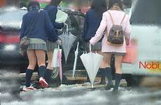 japanese winter school girls kogal wearing snow miniskirts japan skirts schoolgirl short weird girl fashion asian legs freezing talk shorts