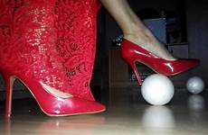 heels trample high red