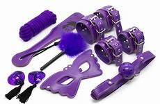 toys sex adult purple bondage set sm pain 8pcs game mask kit props leather games cuffs beginners paddle handcuffs tools