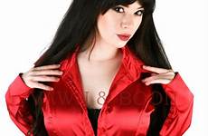 satin blouse crossdresser red classic clothing pvc forms breast