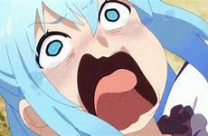 aqua konosuba screaming anime scream goddess useless meme funny character witness lets